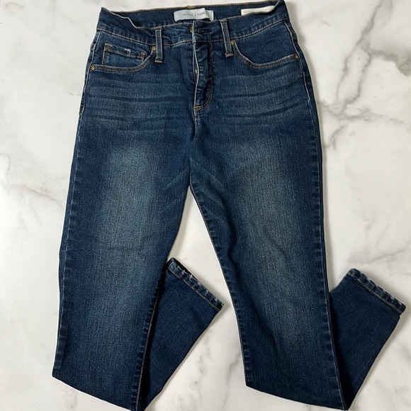 Vintage America Wonderland High Rise Skinny Ankle Stretch Slightly Frayed Jeans - Picture 1 of 5